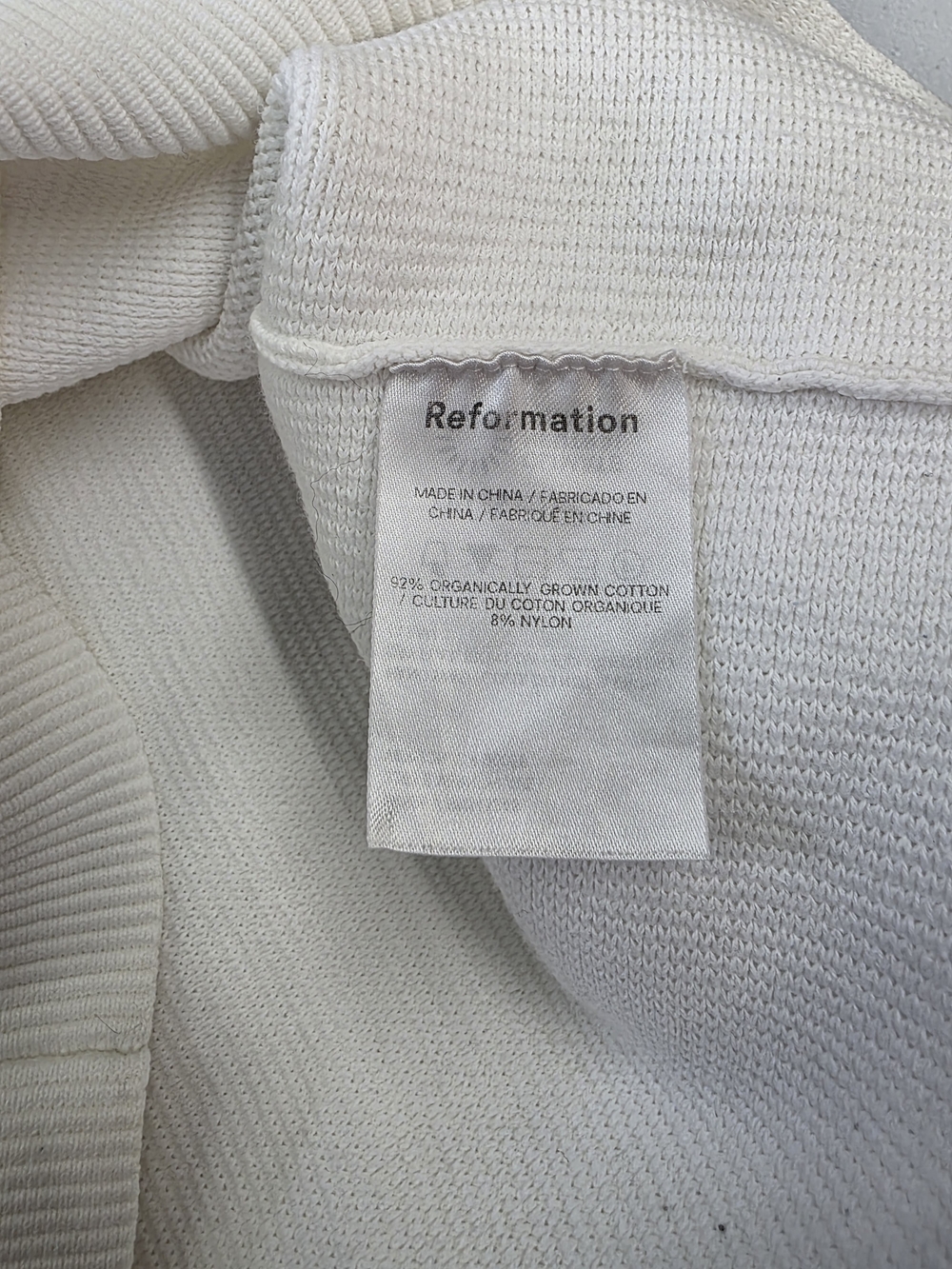 Reformation White Ribbed Square Neck Tank - Picture 5 of 6